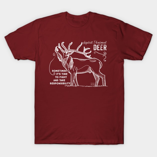 Spirit animal - Deer - white T-Shirt by mnutz